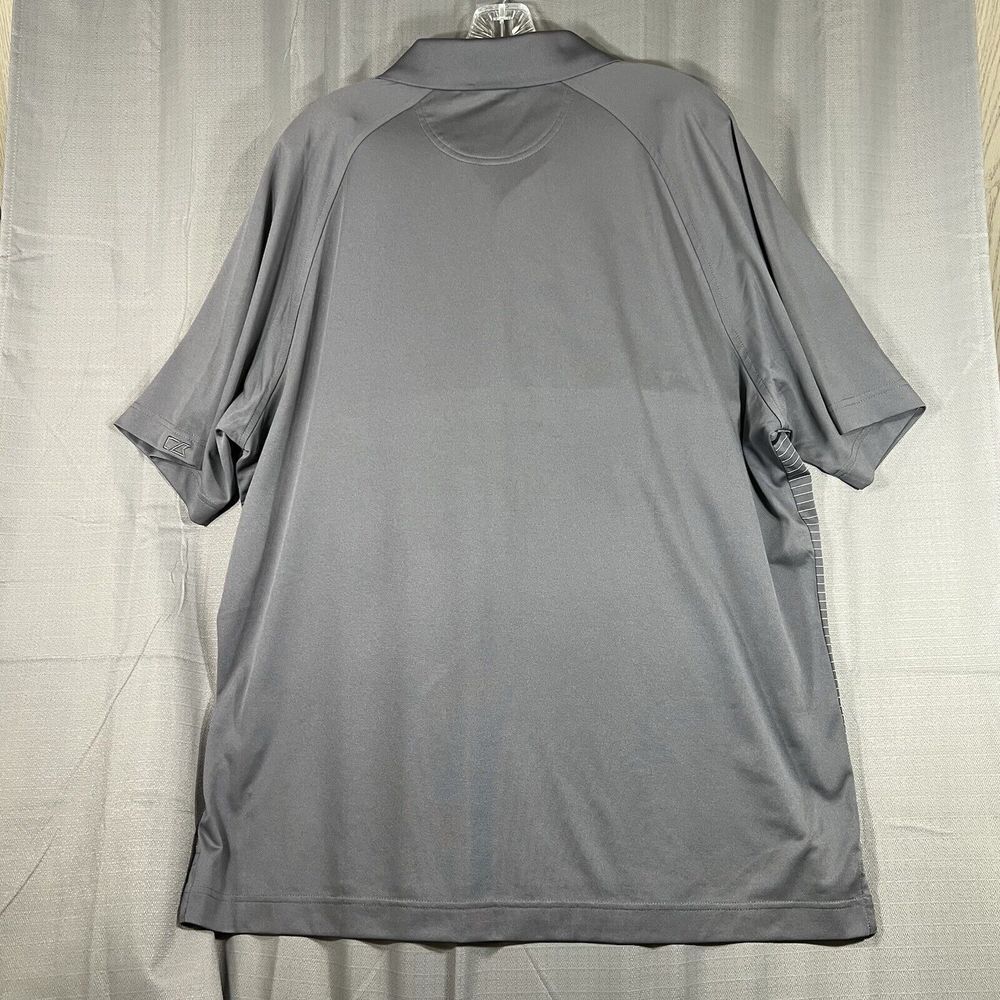 St. Louis Cardinals Golf Polo Shirt Mens XL Gray Stripe Cutter Buck CB Dry Tec - Picture 6 of 8